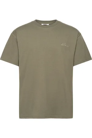 Les Deux Crew T-Shirt Tops T-Kortærmet Skjorte Khaki Green