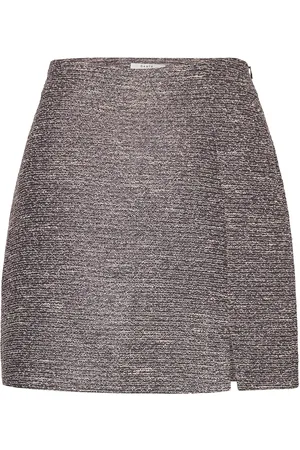 Dante 6 D6Martinez Tweed Skirt Kort Nederdel Grey