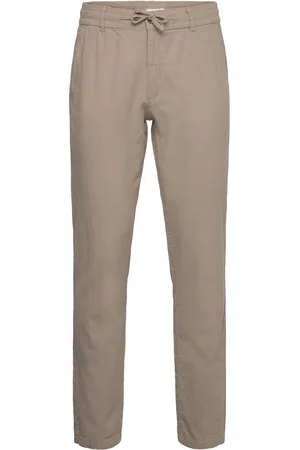 Lindbergh Linen Pants Bottoms Trousers Casual Beige