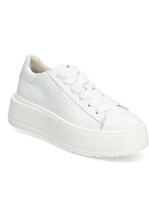 Tamaris Women Lace-Up Snøresko Flade White