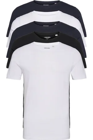 JACK & JONES Jjeorganic Basic Tee Ss O-Ne 5Pk Mp Noos Tops T-Kortærmet Skjorte Black Jack & J S
