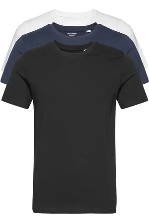 JACK & JONES Jjeorganic Basic Tee Ss O-Ne 3Pk Mp Noos Tops T-Kortærmet Skjorte Black Jack & J S