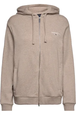 Lexington Chloe Zip Hood Tops Sweatshirts & Hoodies Hoodies Brown