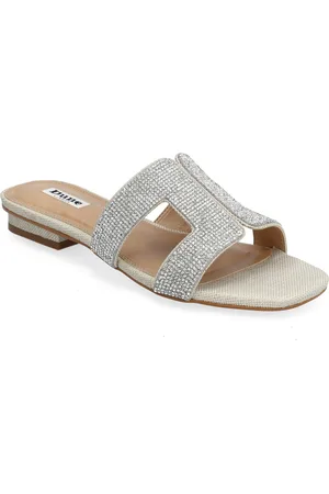 Dune Loupe Flade Sandaler Silver