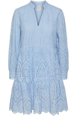 Y.A.S Holi Ls Dress S. Noos Kort Kjole Blue