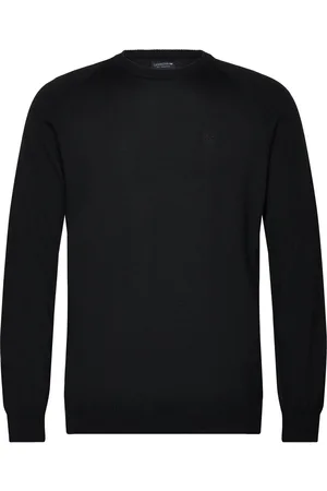 Lexington Dean Merino Crew Neck Sweater Tops Knitwear Round Necks Black