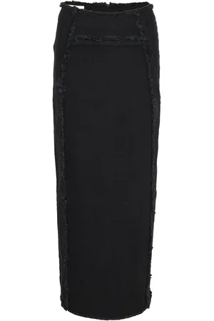 Gestuz Catiagz Hw Long Skirt Lang Nederdel Black