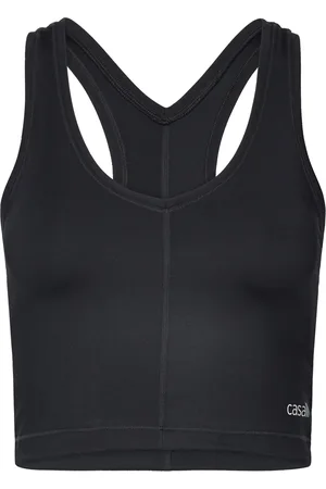 Casall Sharp Back Sport Top Sport Crop Tops Sleeveless Crop Tops Black