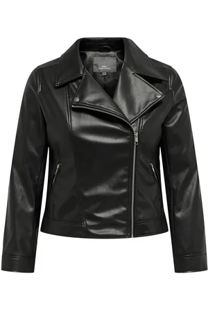 ONLY Carbecca Faux Leather Biker Otw Læderjakke Skindjakke Black