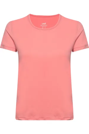 Casall Essential Mesh Detail Tee Sport T-shirts & Tops Short-sleeved Coral
