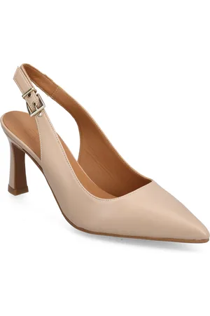 Billi Bi Sling Back Shoes Heels Pumps Sling Backs Beige
