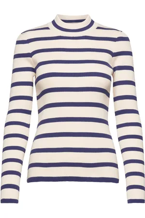 Minus Msmaluma High Neck Knit Pullover Tops Knitwear Jumpers Blue