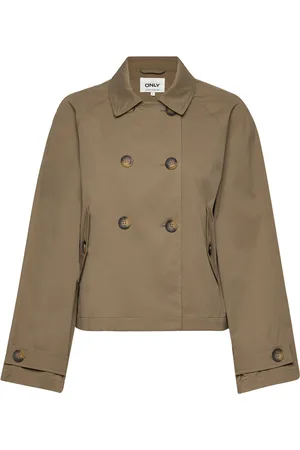 ONLY Onlapril Life Short Trenchcoat Otw Noos Trenchcoat Frakke Brown