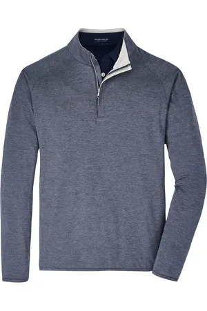 Peter Millar Stealth Performance Quarter-Zp Sport Sweatshirts & Hoodies Sweatshirts Blue
