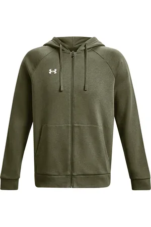 Under Armour Ua Rival Fleece Fz Hoodie Sport Sweatshirts & Hoodies Hoodies Khaki Green