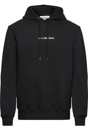 HAN Kjøbenhavn Graphic Font Regular Hoodie Designers Sweatshirts & Hoodies Hoodies Black