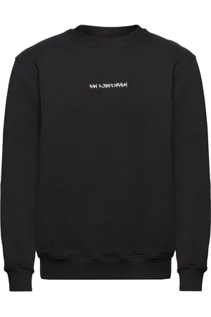 HAN Kjøbenhavn Graphic Font Regular Crewneck Designers Sweatshirts & Hoodies Sweatshirts Black