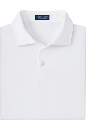 Peter Millar Solid Performance Jersey Polo Sport Polos Short-sleeved White