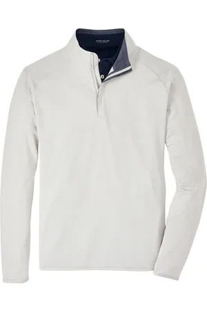 Peter Millar Stealth Performance Quarter-Zp Sport Sweatshirts & Hoodies Sweatshirts White