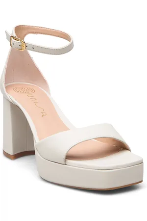 Unisa Orianens Sandal Med Hæl White