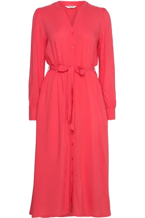 B YOUNG Byjosa Long Shirt Dress 2 - Knælang Kjole Red