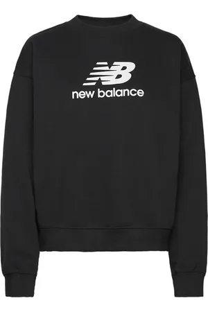 New Balance Sport Essentials French Terry Logo Crew Sport Sweatshirts & Hoodies Sweatshirts Black