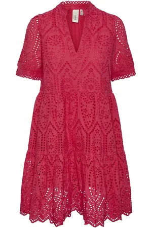 Y.A.S Holi Ss Dress S. Noos Kort Kjole Red