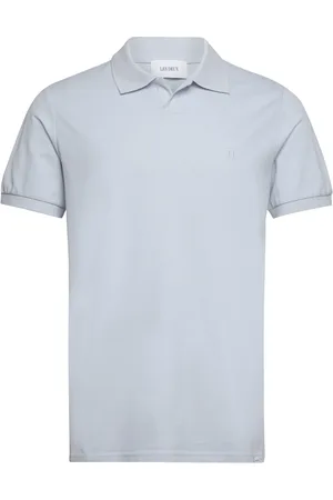 Les Deux Piqué Polo Tops Polos Short-sleeved Blue