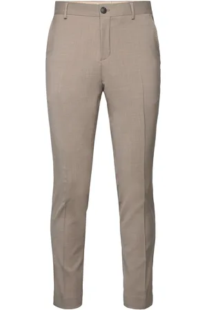 SELECTED Slhslim-Myloelton Wool Trs Noos Bottoms Trousers Formal Beige