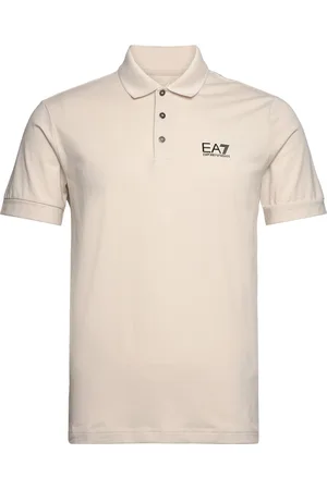 EA7 Jerseywear Tops Polos Short-sleeved Beige