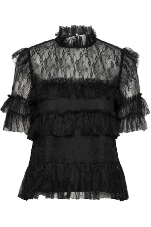 By Malina Rachel Blouse Designers Blouses Short-sleeved Black