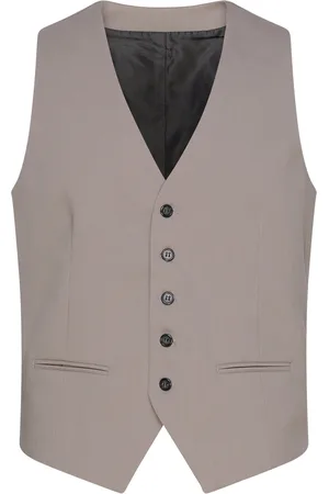 Lindbergh Mens Waistcoat For Suit Habitvest Beige