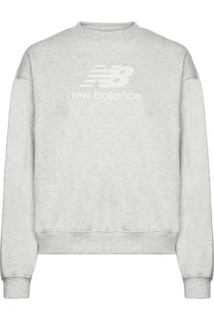 New Balance Sport Essentials French Terry Logo Crew Sport Sweatshirts & Hoodies Sweatshirts Grey