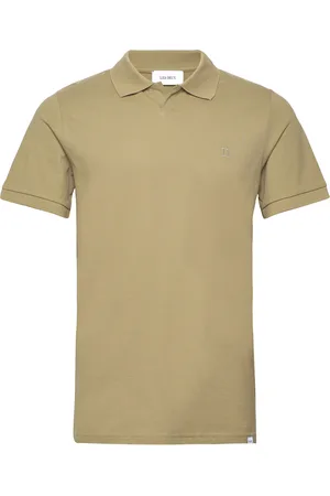 Les Deux Piqué Polo Tops Polos Short-sleeved Khaki Green