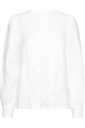 Claire Woman Cwrinesa - Shirt Tops Shirts Long-sleeved White