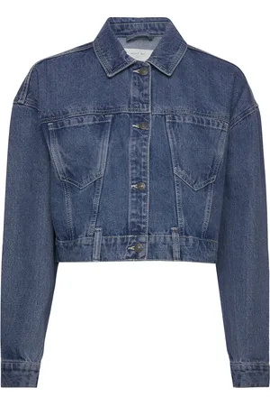 Noisy May Nmronja L/S Crop Dnm Jacket Vi433Mb Noos Jakke Denimjakke Blue
