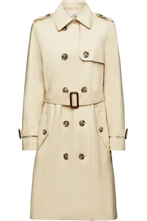 ESPRIT Coats Woven Trenchcoat Frakke Beige