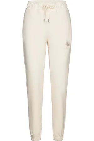 GANT Reg Tonal Shield Sweatpants Bottoms Sweatpants Cream
