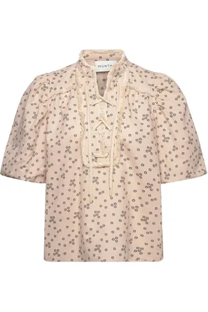 Munthe Melixa Tops Blouses Short-sleeved Cream