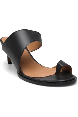ATP Atelier Trivento Black Nappa Designers Heels Heeled Sandals Black