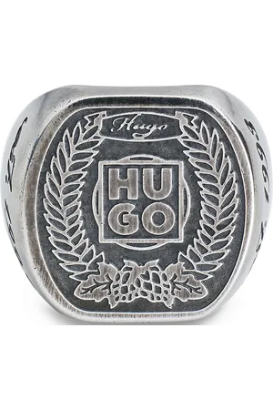 HUGO BOSS E-Beer-Rin Designers Jewellery Rings Silver