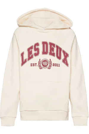 Les Deux University Hoodie Kids Tops Sweatshirts & Hoodies Hoodies Cream