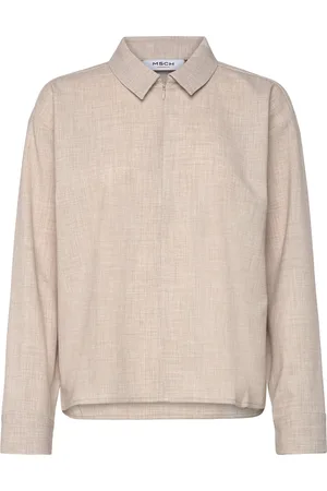 MSCH Mschedrea Top Tops Shirts Long-sleeved Beige