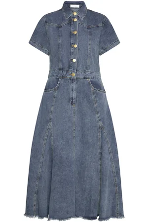 Coster Copenhagen Denim Dress Knælang Kjole Blue