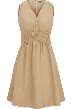 HUGO BOSS C_Dizzi_3 Kort Kjole Beige