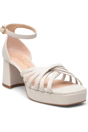 Unisa Nariens Sandal Med Hæl White