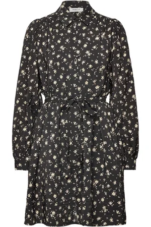 MSCH Mschnathasia Ladonna Shirt Dress Aop Kort Kjole Black