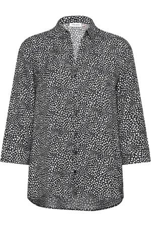 Gerry Weber Blouse 3/4 Sleeve Tops Blouses Long-sleeved Navy