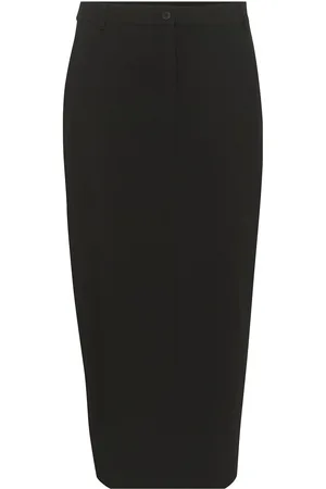 My Essential Wardrobe Spacemw Skirt Knælang Nederdel Black