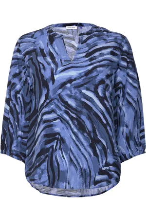 Gerry Weber Blouse 1/1 Sleeve Tops Blouses Long-sleeved Blue